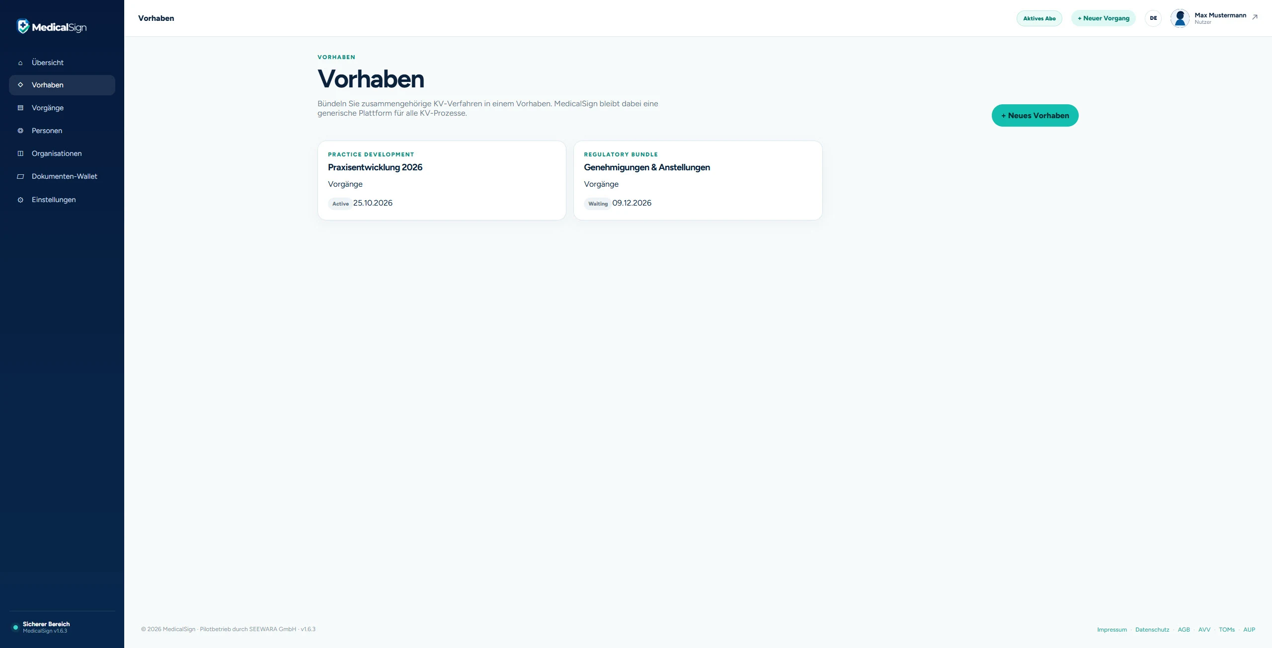 Projets – MedicalSign